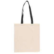 Сумка-шопер 38х42см, чорна ручка 70см, невибілена бавовна 220 г/м2, ROSA Talent, 2801529