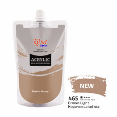 Фарба акрилова, Коричнева світла, 200мл, ROSA Studio, 323200465