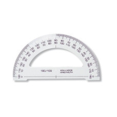 Транспортир 180°/100 мм, прозорий, Koh-i-Noor, 746168