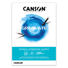 Склейка для акварелі GRADUATE, А4, 250г/м2, 20л, серед. зерно, Canson, C400110374