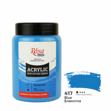 Фарба акрилова, Блакитна, 400 мл, ROSA Studio, 322419417