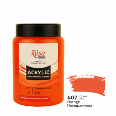 Фарба акрилова, Помаранчева, 400 мл, ROSA Studio, 322419407