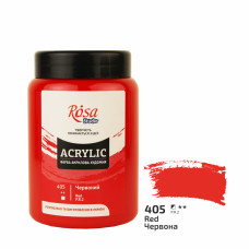 Фарба акрилова, Червона, 400 мл, ROSA Studio, 322419405