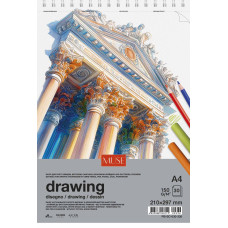 Скетчбук для малювання, А4, 30 арк, 150 г/м2, пружина, MUSE, PB-SC-030-336 Скетчбук для малювання, А4, 30 арк, 150 г/м2, пружина, MUSE, PB-SC-030-336