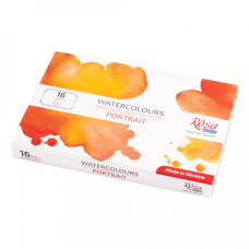 Набір акварельних фарб PORTRAIT 16*2,5мл, кювета, картон, ROSA Studio, 3405003