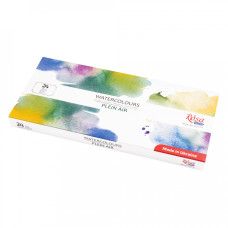 Набір акварельних фарб PLEIN AIR, 24*2,5мл, кювета, картон, ROSA Studio, 3405002