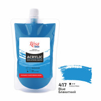 Фарба акрилова, Блакитна, 200 мл, ROSA Studio, 323200417 Фарба акрилова, Блакитна, 200 мл, ROSA Studio, 323200417