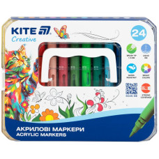 Набір акрилових маркерів з рідкими чорнилами, 24 кол, Kite, K-1162