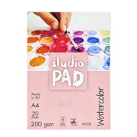 Склейка для акварелі Studio, А4, 200 г/м2, 20л, SMILTAINIS, AS-20(200)/STD Склейка для акварелі Studio, А4, 200 г/м2, 20л, SMILTAINIS, AS-20(200)/STD