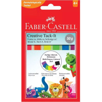 Багаторазова клейка маса TACK-IT, кольорова, 50г, 6 смужок, Faber-Castell, 187094 Багаторазова клейка маса TACK-IT, кольорова, 50г, 6 смужок, Faber-Castell, 187094