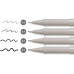 Набір лайнерів Ecco Pigment, 4 шт, чорні, (0.2, 0.4, 0.6, 0.8 мм), Faber-Castell, 167004 Набір лайнерів Ecco Pigment, 4 шт, чорні, (0.2, 0.4, 0.6, 0.8 мм), Faber-Castell, 167004